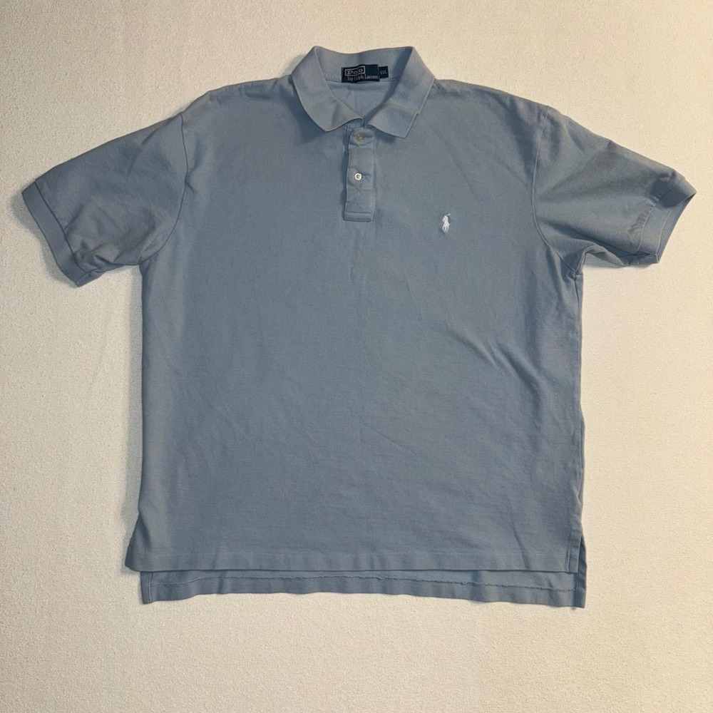 Polo Ralph Lauren Men's Blue Short Sleeve Polo Shirt Size XXL Embroidered Pony
